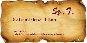 Szimonidesz Tibor névjegykártya
