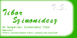 tibor szimonidesz business card